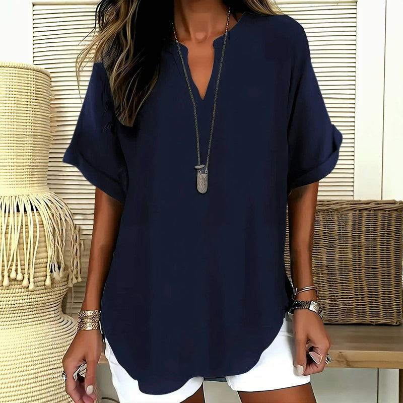 Elegante effen blouse