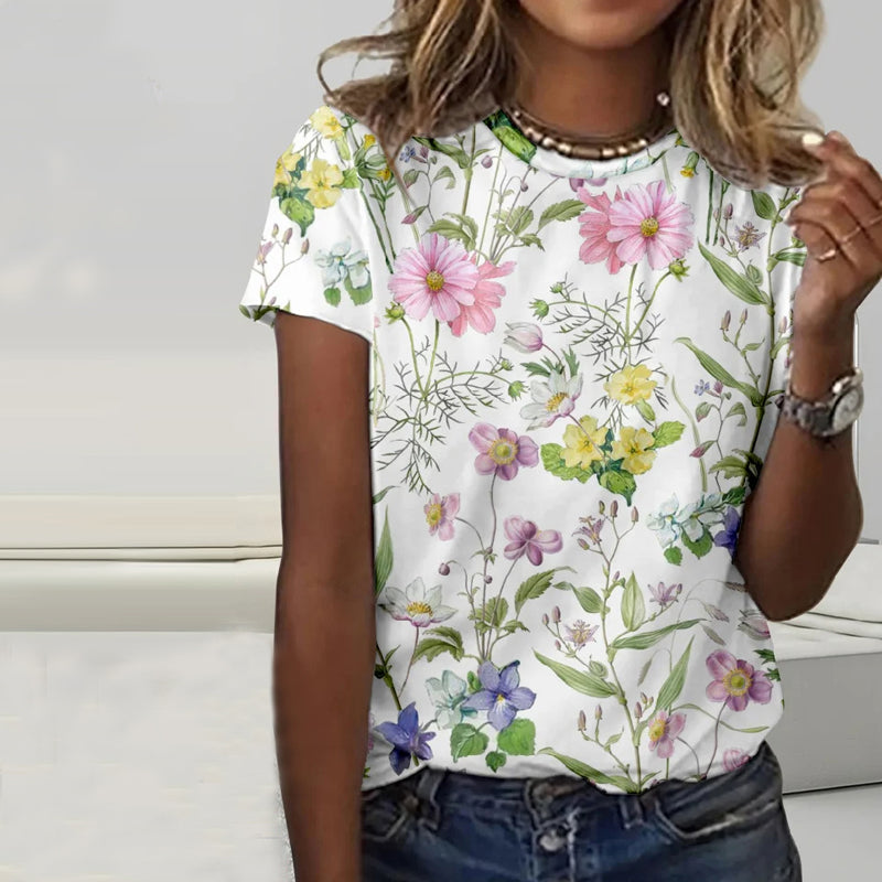 Vintage Floral Print T-shirt
