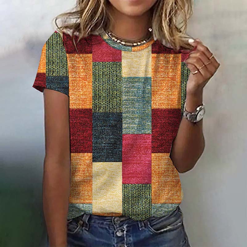 Vintage geruit T-shirt