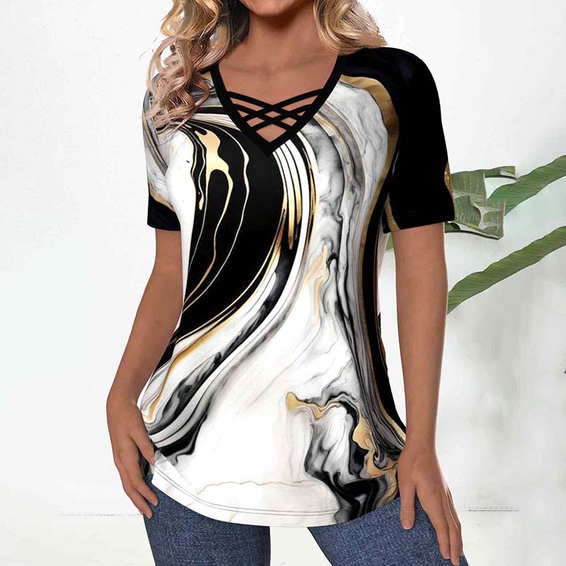 Casual blouse met kleurverloop