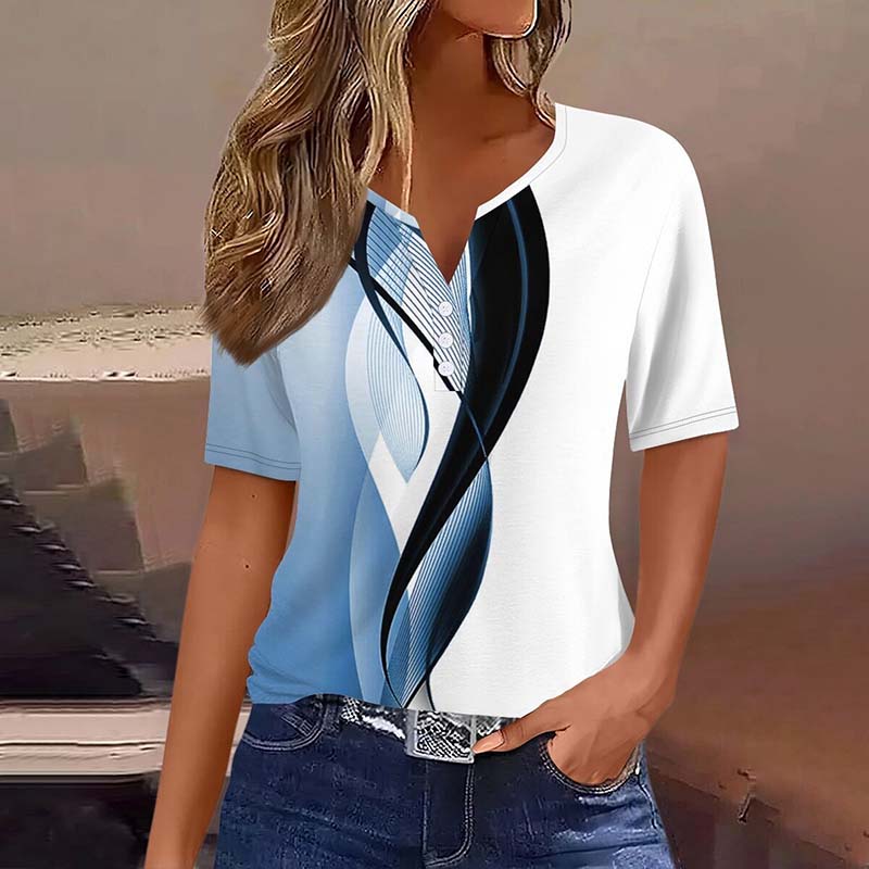 Casual blouse met kleurverloop