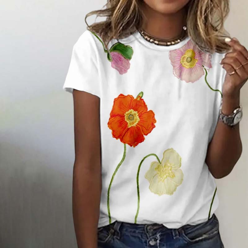 T-shirt met bloemenprint