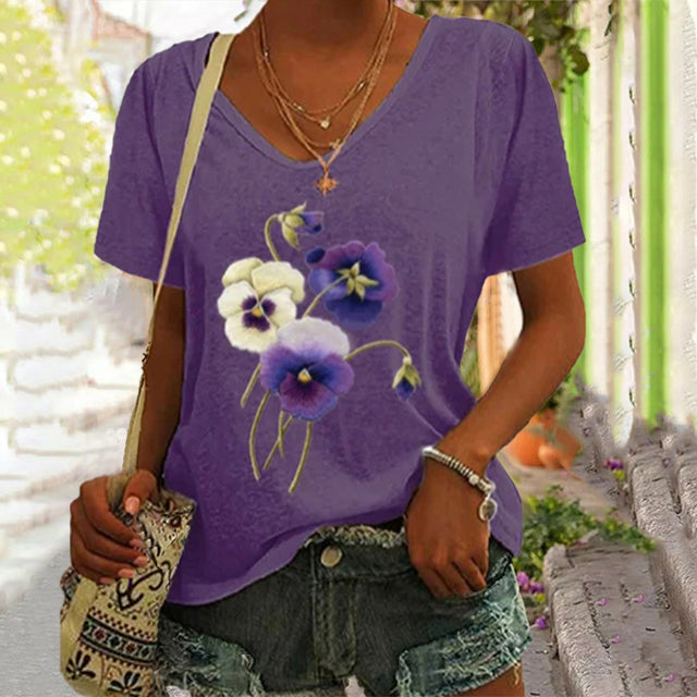 T-shirt met bloemenprint