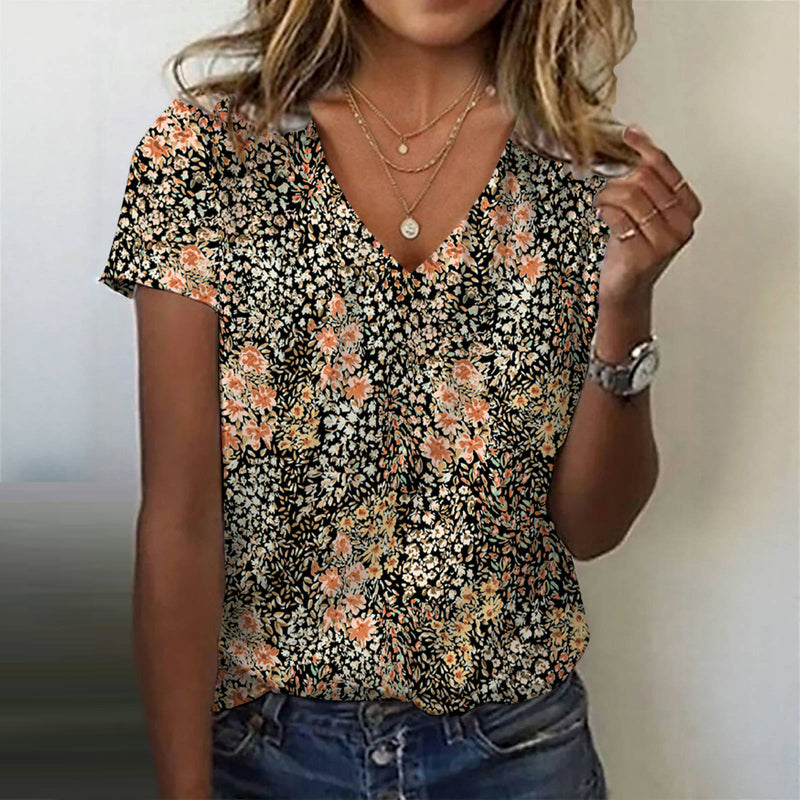 Vintage T-shirt met bloemenprint