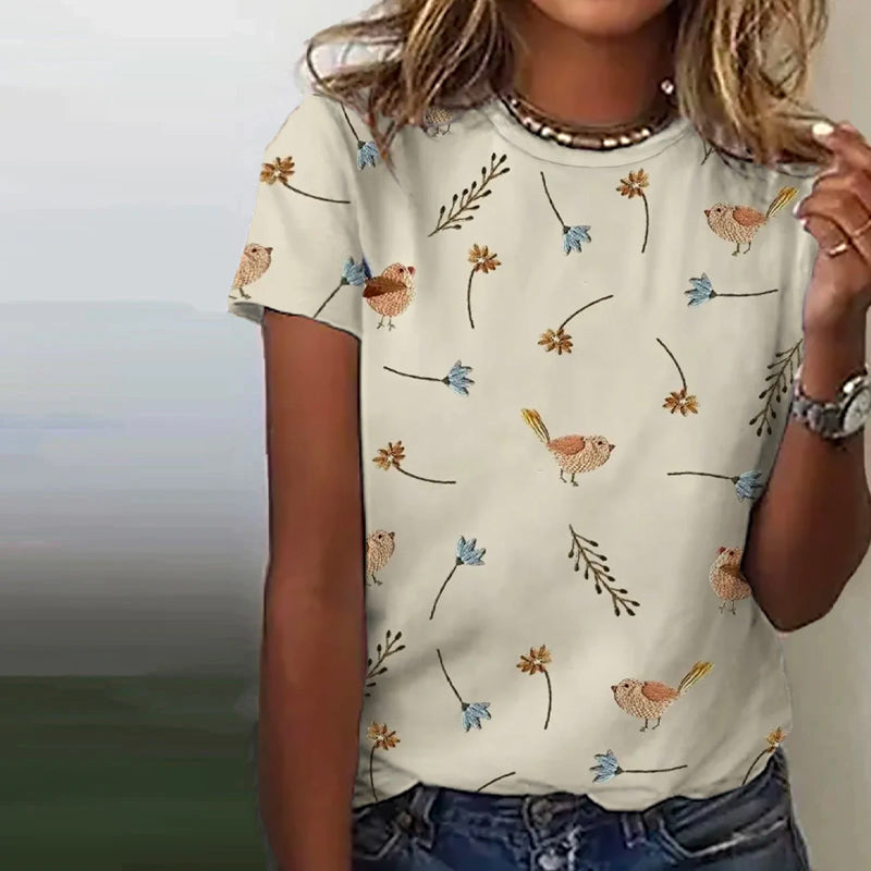 Casual bedrukt T-shirt