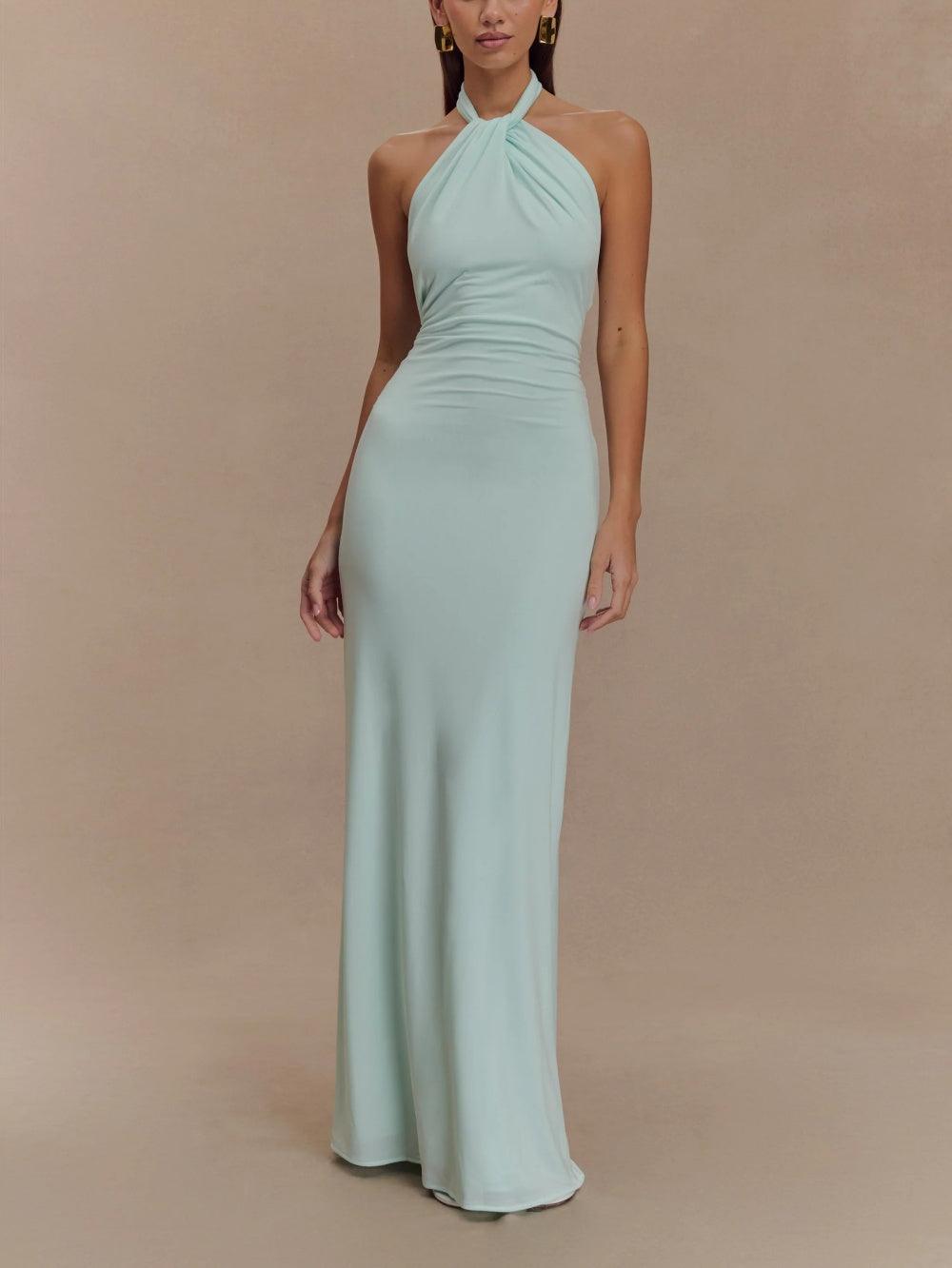 Vaselyna | Curvy Halter Silk Dress