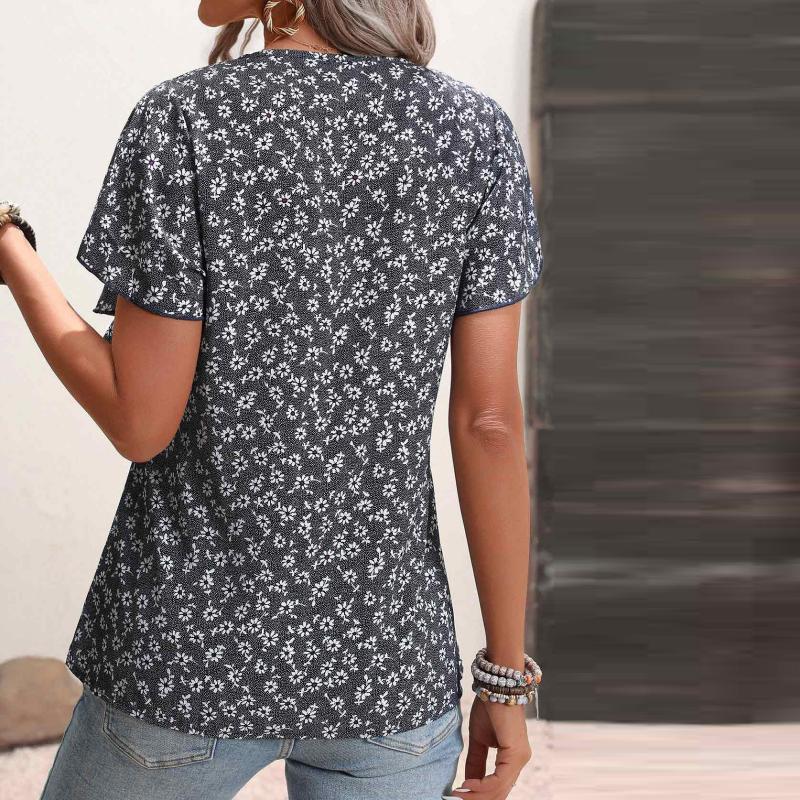 Vintage casual bloemenblouse