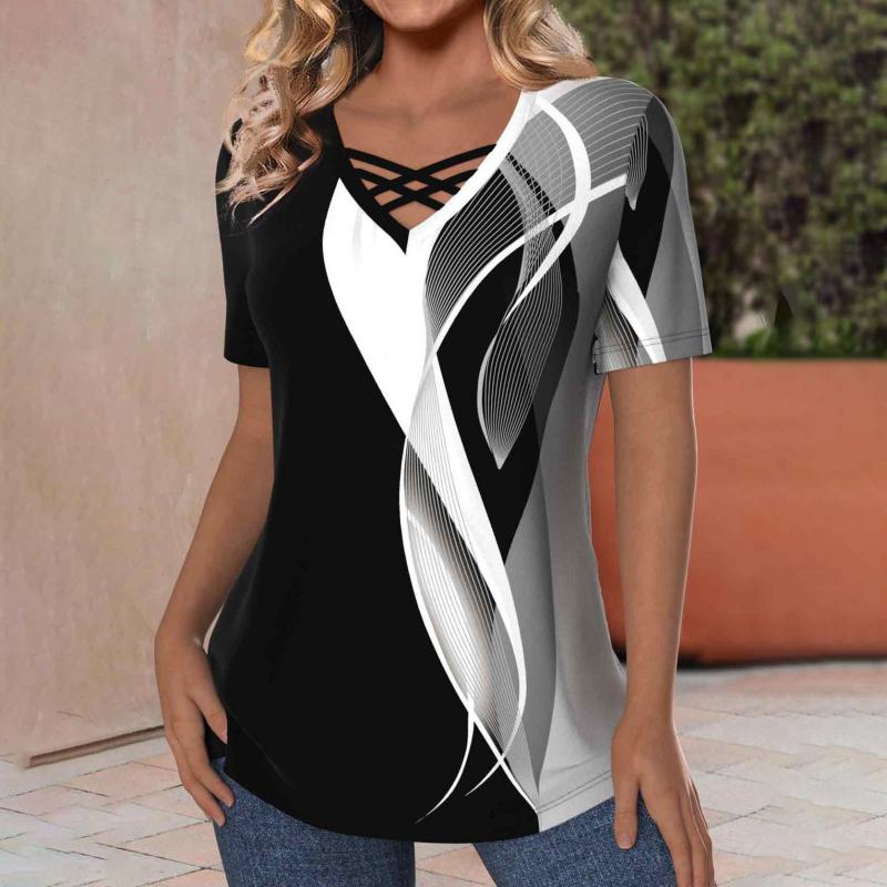 Casual blouse met kleurverloop