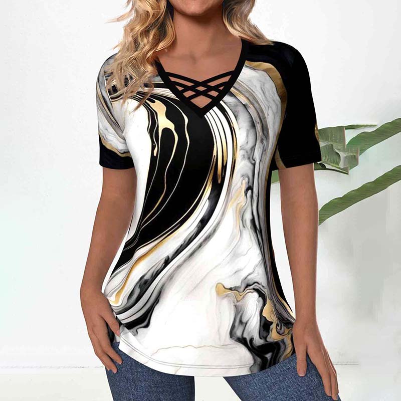 Casual blouse met kleurverloop