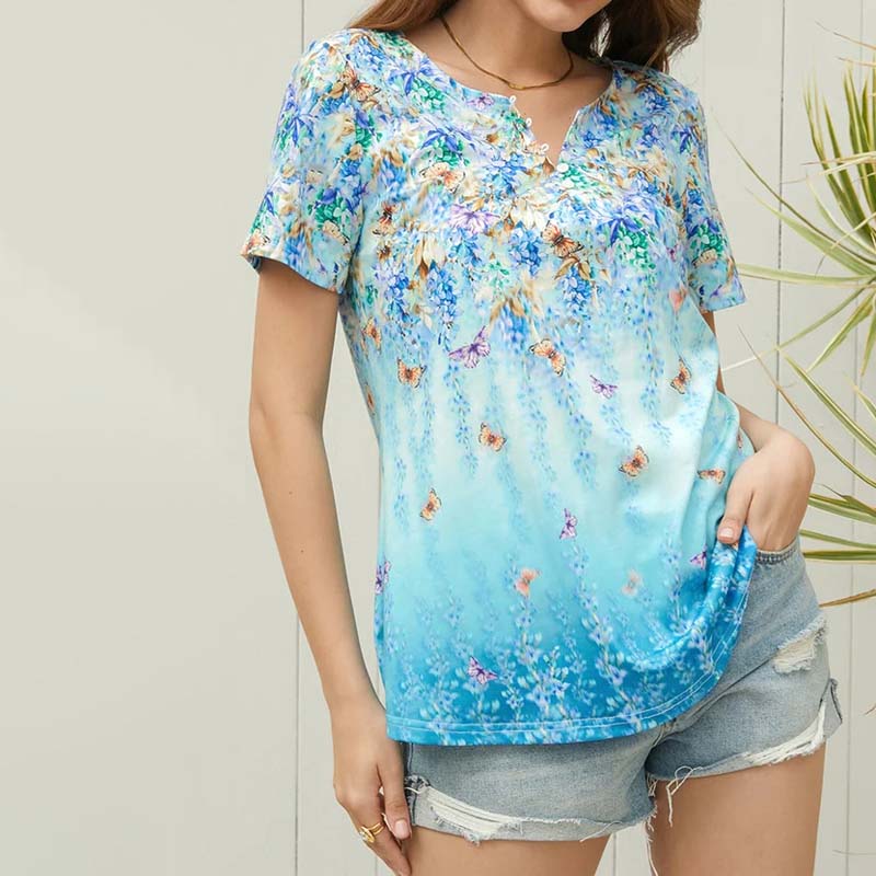 Casual T-shirt met vlinderprint