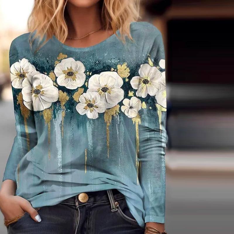 Vintage T-shirt met bloemenprint