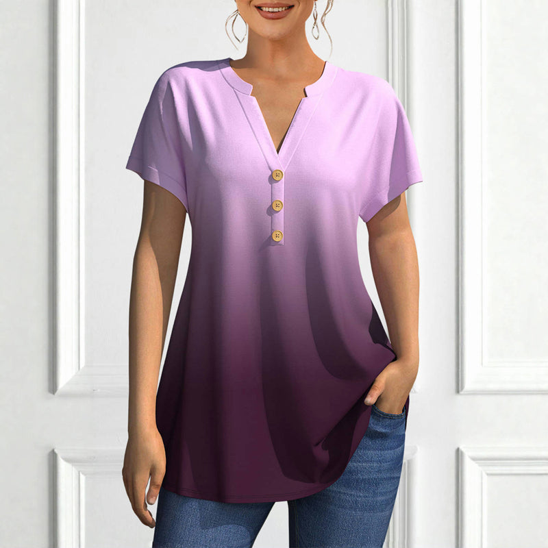 Casual blouse met kleurverloop