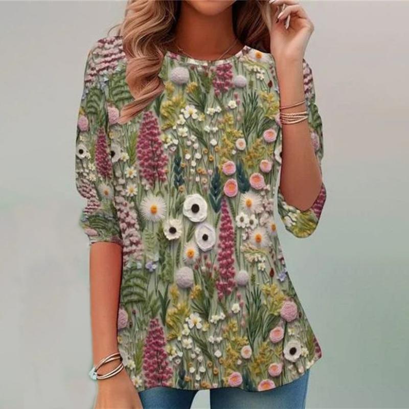 Vintage Floral Print T-Shirt
