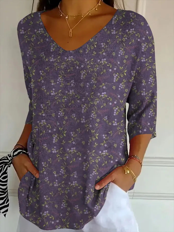 Lavendel Vintage Casual T-shirt