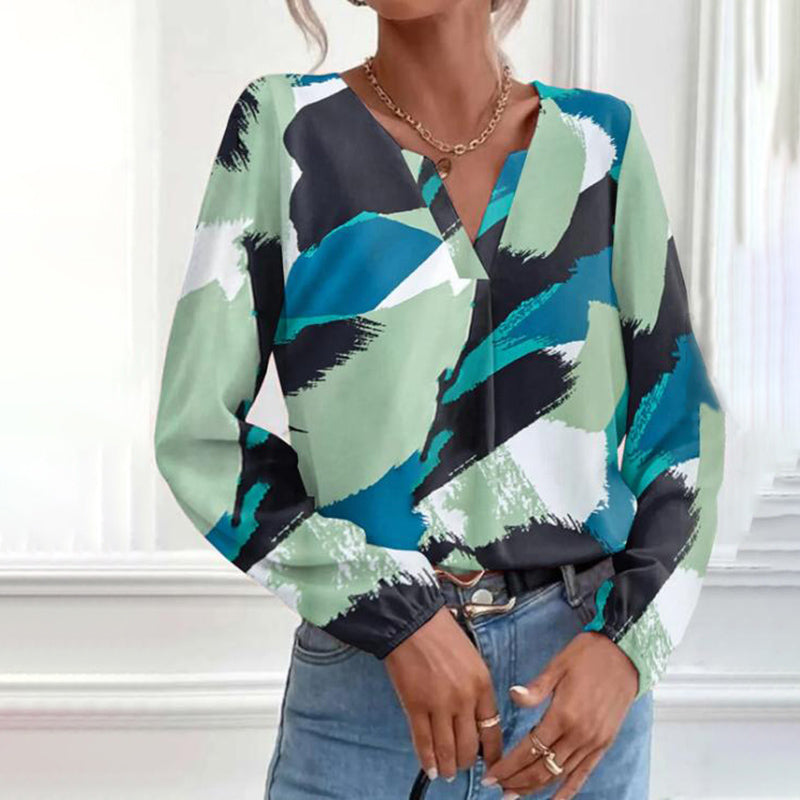 Bedrukte casual blouse