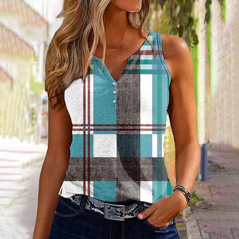 Casual geruite tanktop