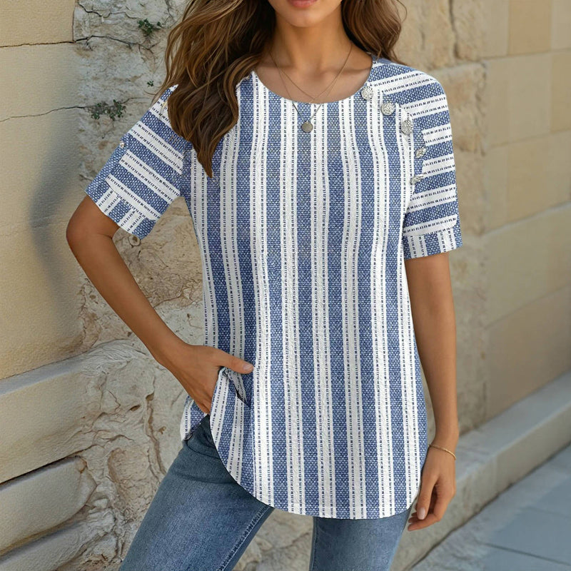 Gestreepte casual blouse