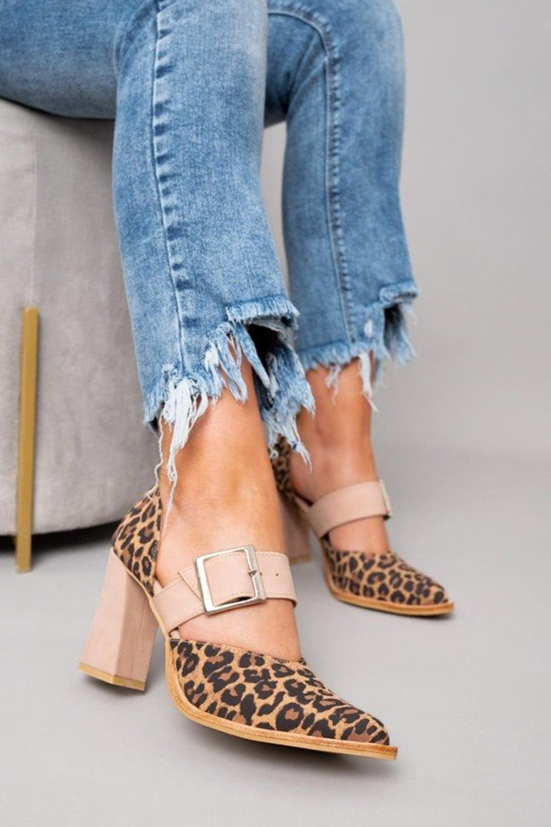 Liora™ | Leopard Print Suede Sandals