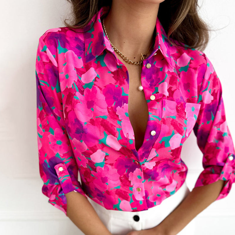 Casual blouse met bloemenprint