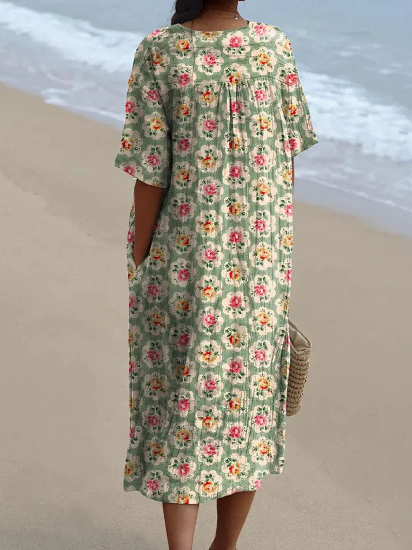 Marie | Vintage bloemenjurk - gelimiteerde editie